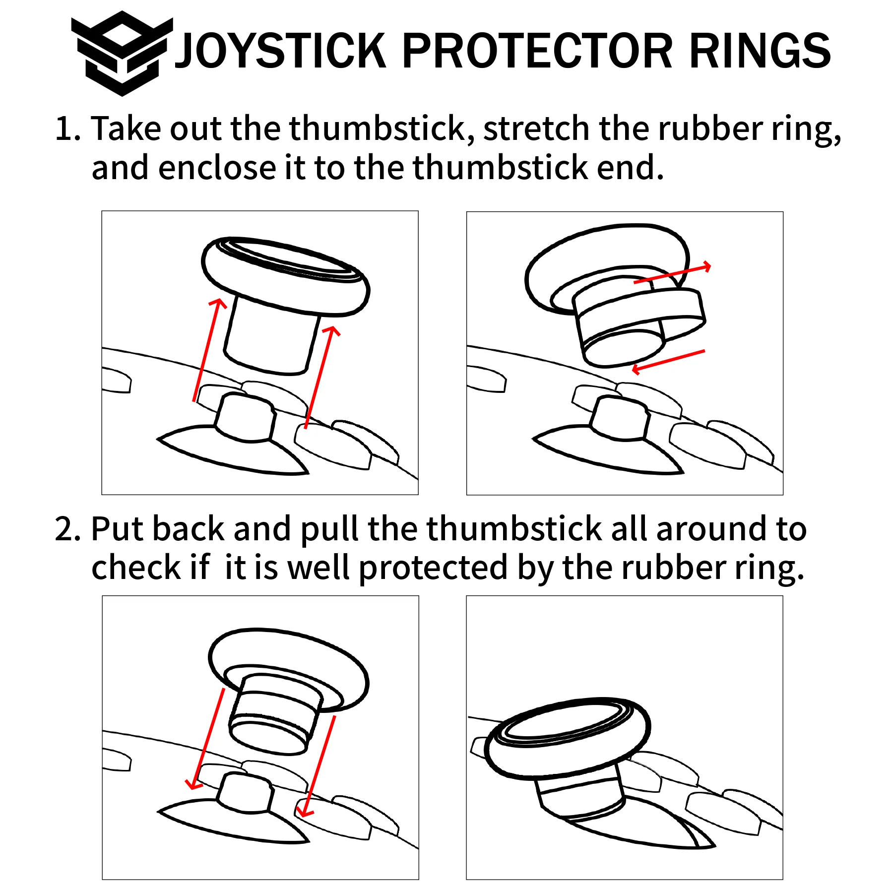20 Pcs Joystick Protector Rings - Transparent - Image 3