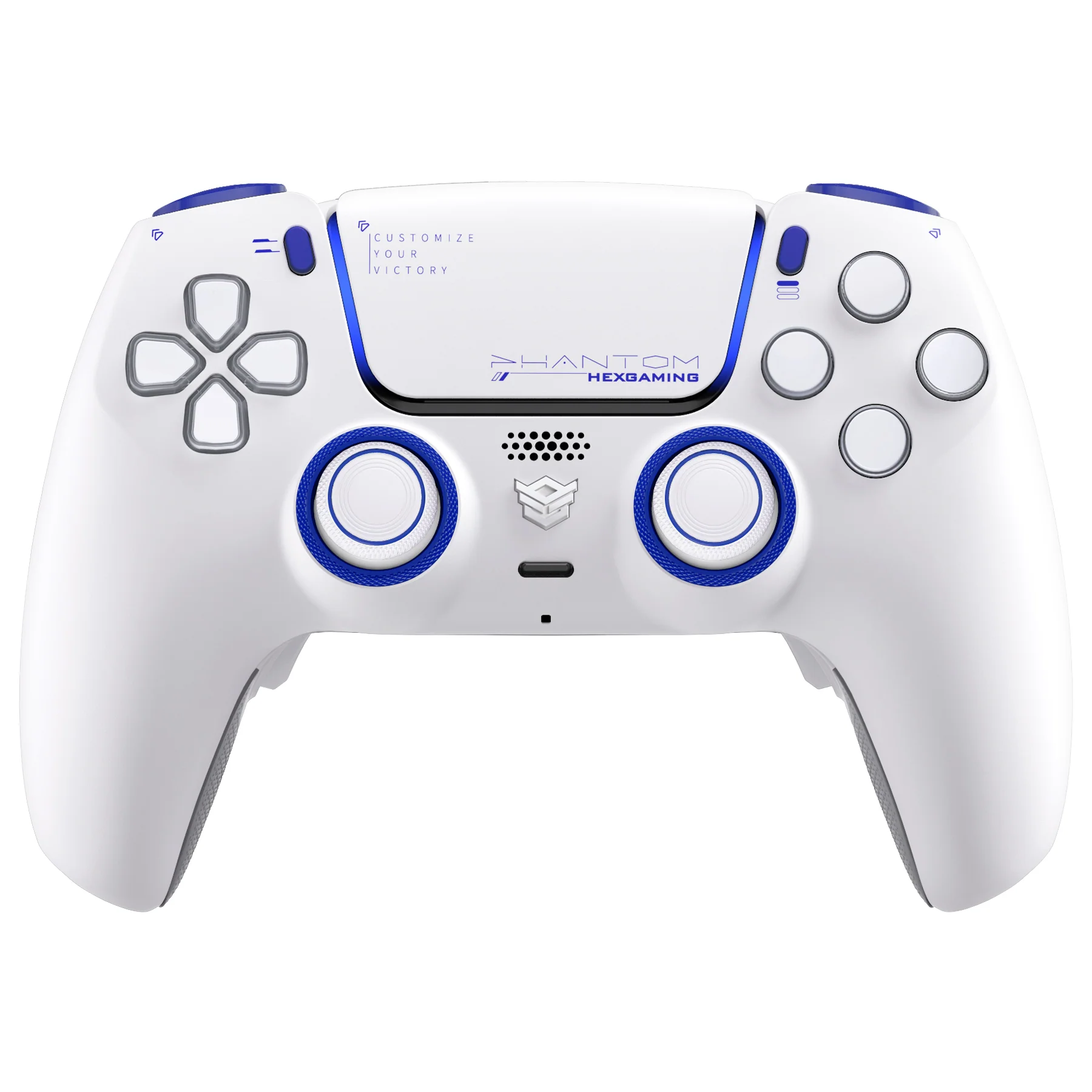 HEXGAMING PHANTOM Controller with Adjustable Triggers for PS5, PC, Mobile - Vision White - Image 3