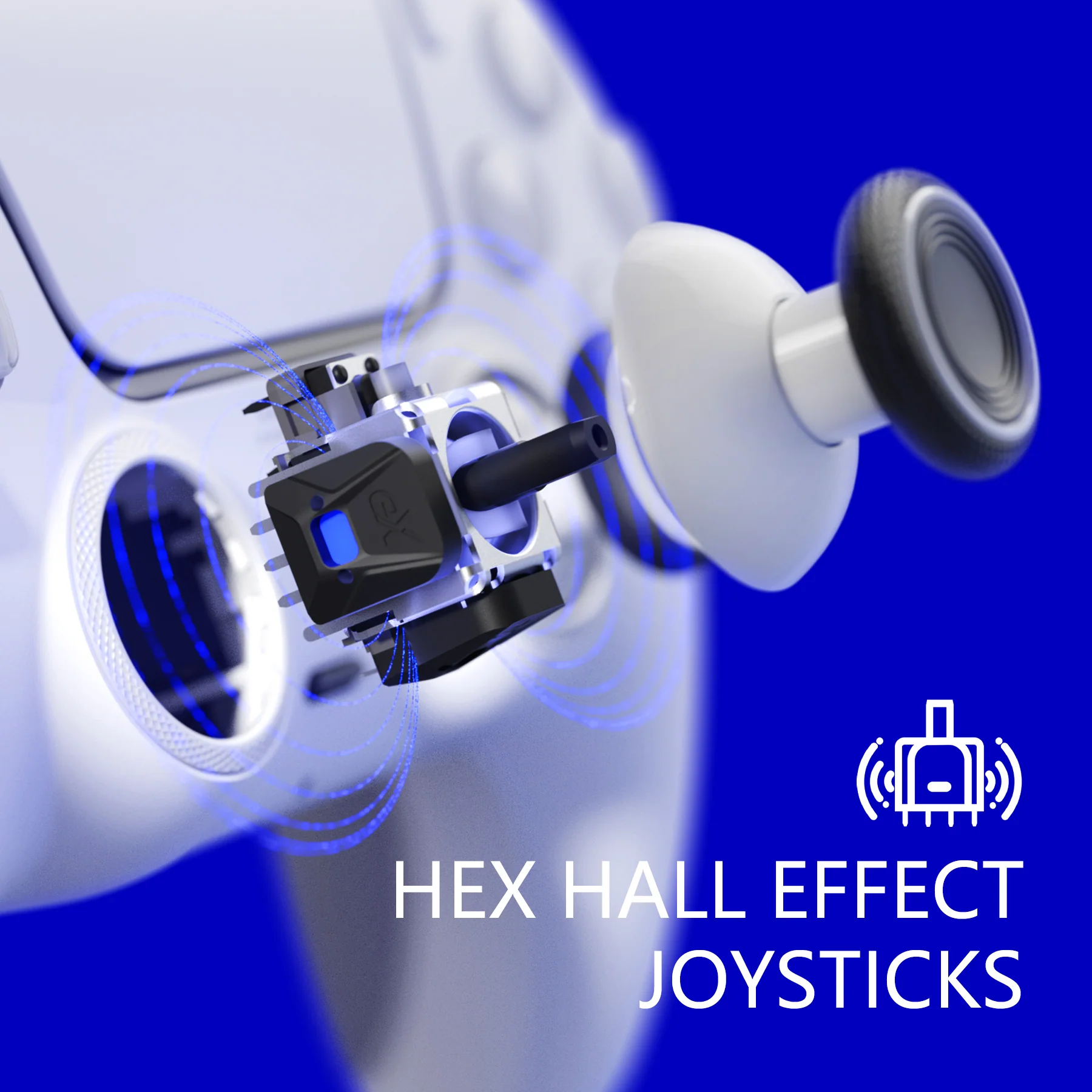 HEXGAMING ULTIMATE Controller with Hall Effect Joysticks for PS5, PC, Mobile- Matte black - Image 5