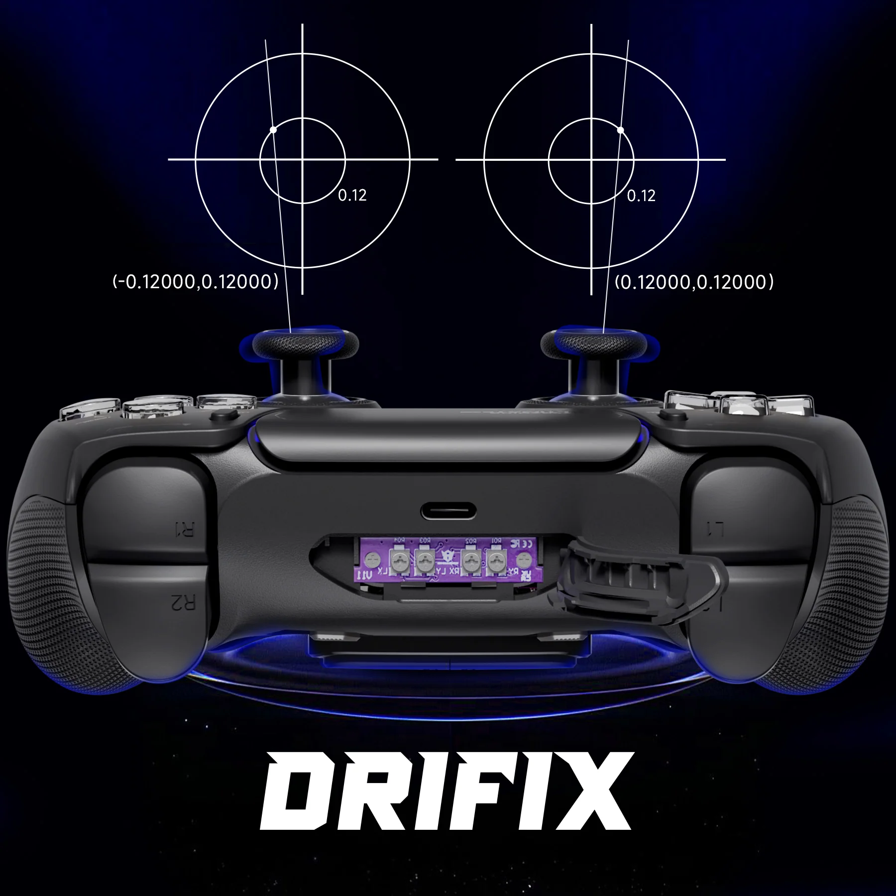 HEXGAMING ULTIMATE PRO Controller with Adjustable Triggers for PS5, PC, Mobile - Chaos Black - Image 5